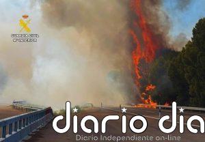 Restablecida la circulación en el tramo de la AP-2, a la altura de Osera de Ebro (Zaragoza), cortado por incendios