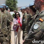 Robles agradece en Líbano la labor de los militares españoles pese a los "momentos difíciles": "Es un orgullo"