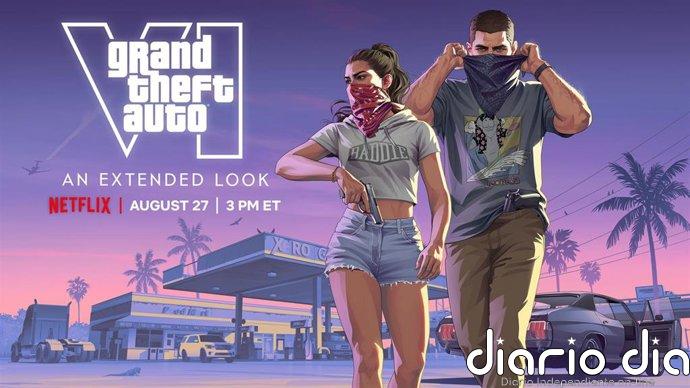 Rockstar Games ofrecerá un nuevo avance extendido de Grand Theft Auto VI el jueves 27 de agosto en Netflix y YouTube