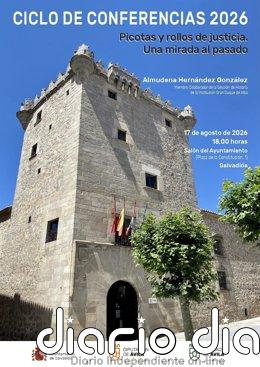 Salvadiós (Ávila) acoge este lunes una conferencia sobre la relevancia histórica de las picotas y los rollos de justicia Salvadiós (Ávila) acoge este lunes una conferencia sobre la relevancia histórica de las picotas y los rollos de justicia