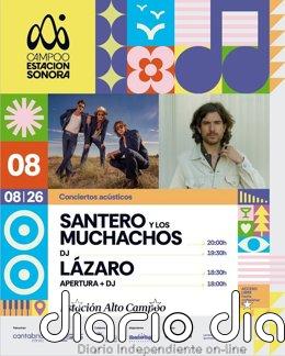Santero y Los Muchachos y Lázaro protagonizarán este sábado una nueva jornada del ciclo Campoo Estación Sonora Cartel Campoo Estación Sonora.