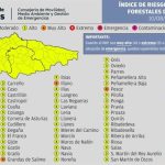 Seis concejos del suroccidente asturiano, en riesgo 'muy alto' de incendio forestal este lunes