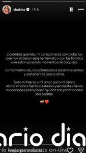 Shakira, Sebastián Yatra, Maluma y otros artistas colombianos se vuelcan con su país tras el devastador terremoto