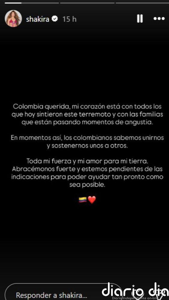 Shakira, Sebastián Yatra, Maluma y otros artistas colombianos se vuelcan con su país tras el devastador terremoto