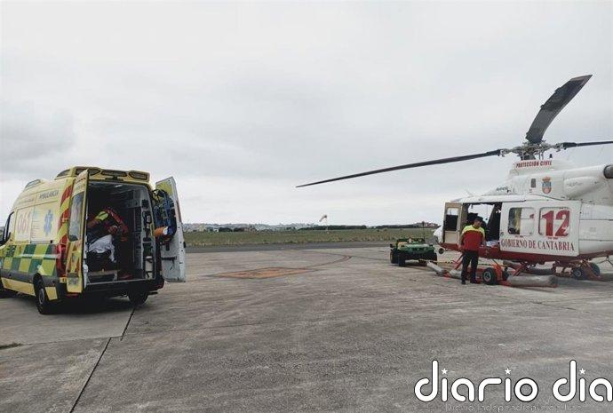 Sufre una lesión neurológica mientras conducía cerca de la Engaña y choca contra un turismo aparcado