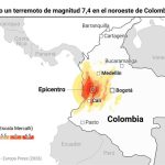 Suspendida la actividad de siete aeropuertos por el terremoto de magnitud 7,4 en el noroeste de Colombia