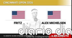 Taylor Fritz - Alex Michelsen, en directo hoy: sigue el partido de Cincinnati Open