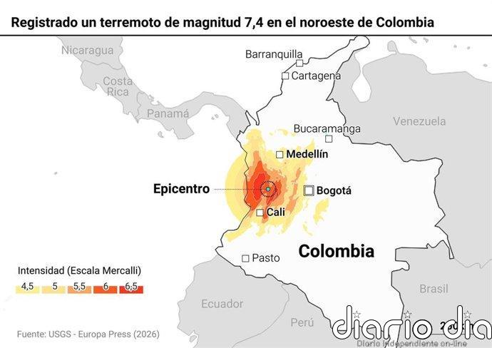 Terremoto en Colombia en directo: Última hora del seísmo, fallecidos, heridos y aeropuertos cerrados