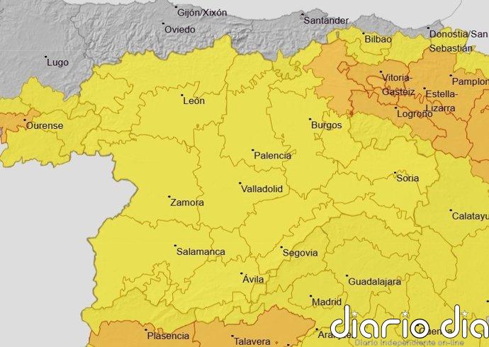 Toda CyL estará mañana en alerta por calor con aviso naranja en el norte de Burgos y Treviño con máximas de hasta 39ºC
