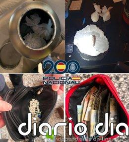 Tres detenidos tras caer dos puntos de venta de sustancias estupefacientes en domicilios de Málaga capital