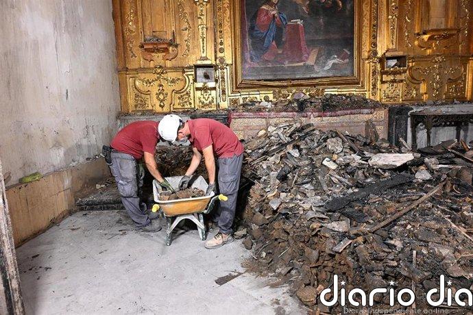 Un año después del incendio de la Mezquita, el Cabildo ya ha restaurado más del 80% de la zona afectada