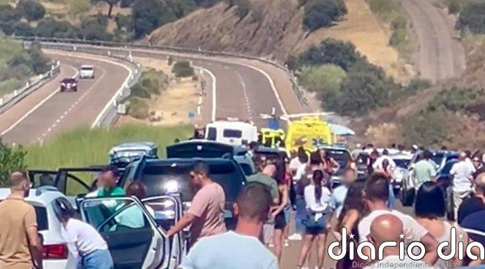 Un motorista fallece en un accidente de tráfico en la A-5, cerca de Escurial (Cáceres)