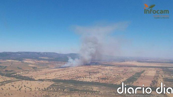 Un nuevo incendio en Retuerta del Bullaque alcanza el Nivel 1 por afección de humo a la carretera CM-4017