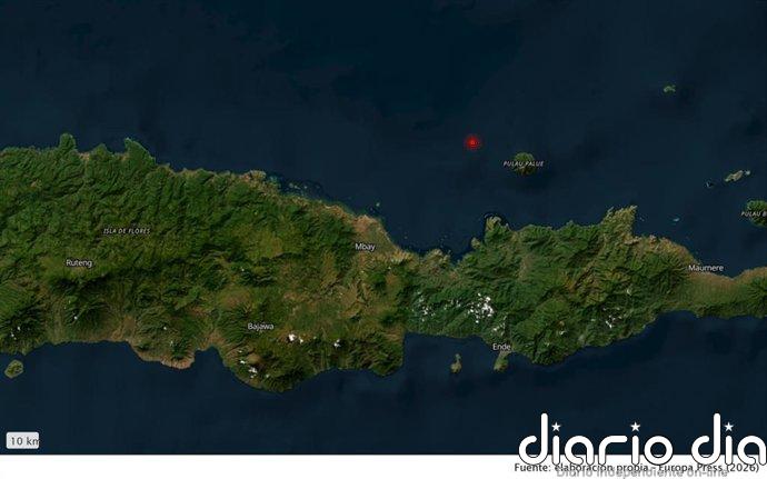 Un terremoto de magnitud 5,8 sacude la isla indonesia de Flores tras el seísmo que dejó 53 fallecidos