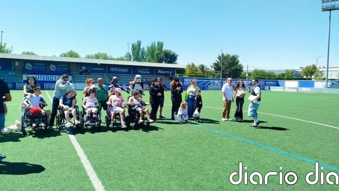 Utebo (Zaragoza) marca un gol por Aspace Zaragoza en una jornada de fútbol, redes y solidaridad