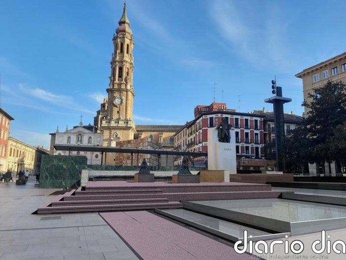 Zaragoza saca a licitación las obras de reforma de la Fuente de la Hispanidad y renaturalización de la plaza del Pilar