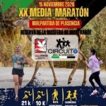 Abiertas las inscripciones para la XX Media Maratón de Monfragüe, que se celebrará el 15 de noviembre