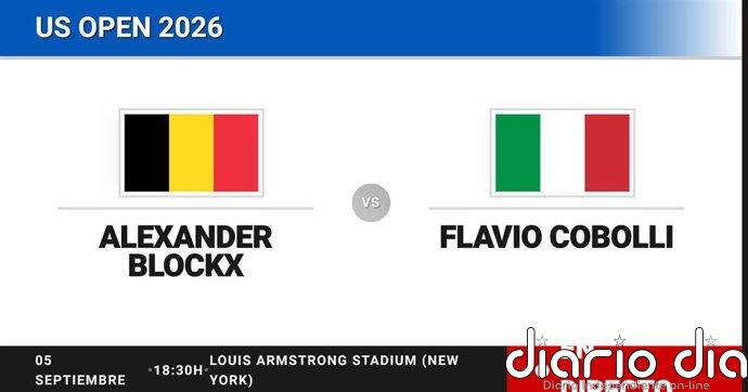 Alexander Blockx - Flavio Cobolli, en directo hoy: sigue el partido de US Open ATP