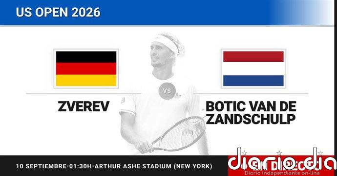 Alexander Zverev - Botic van de Zandschulp, en directo hoy: sigue el partido de US Open ATP