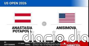 Anastasia Potapova - Amanda Anisimova, en directo hoy: sigue el partido de US Open WTA