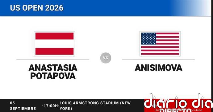 Anastasia Potapova - Amanda Anisimova, en directo hoy: sigue el partido de US Open WTA