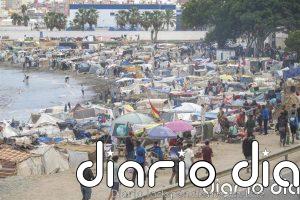 Aplazado el desalojo de la playa del Trampolín en Ceuta hasta rematar el campamento del Puerto