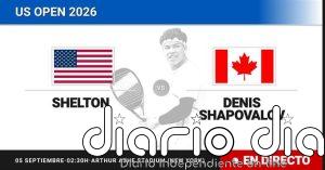 Ben Shelton - Denis Shapovalov, en directo hoy: sigue el partido de US Open ATP