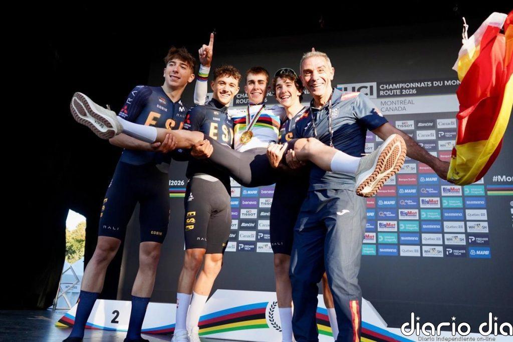 Benjamín Noval hace doblete de oro júnior con la prueba en ruta del Mundial