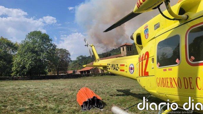 Cantabria mantiene un incendio activo, otro estabilizado y seis controlados