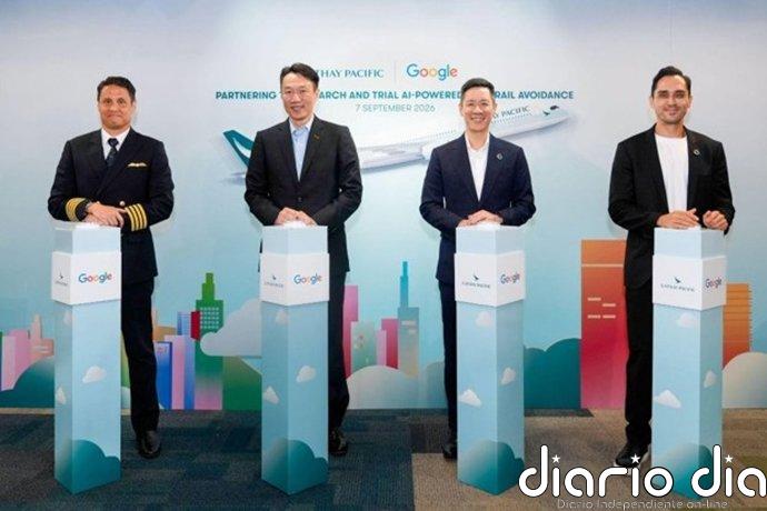 Cathay Pacific y Google probarán la IA contra las estelas de condensación de los aviones
