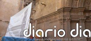 Comienza la retirada de la inscripción de Primo de Rivera de la fachada de la Catedral de Murcia