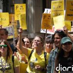 Cortada la AP-7 en Granollers (Barcelona) por una manifestación de docentes en huelga