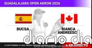 Cristina Bucsa - Bianca Andreescu, en directo hoy: sigue el partido de Guadalajara Open Akron