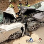 Cuatro heridos en una colisión frontal de dos vehículos en Casares (Málaga)