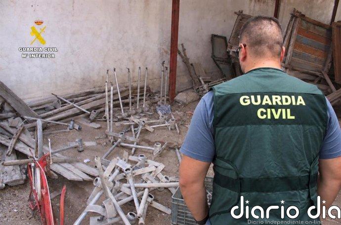 Detenido un vecino de Íscar por robar numerosos aspersores en Fresneda de Cuéllar
