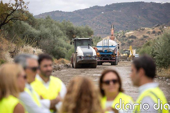 Diputación de Málaga terminará en un mes el arreglo de MA-3107 entre Benamargosa y Riogordo tras invertir dos millones