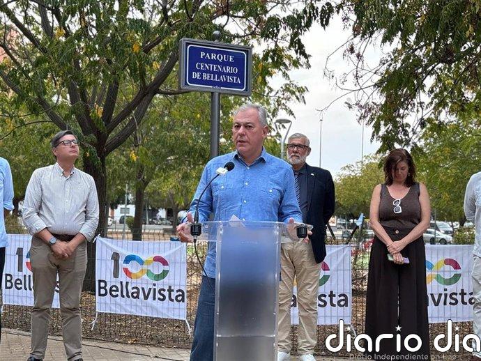 El alcalde de Sevilla reivindica "las raíces y el legado vecinal" en la rotulación del parque 'Centenario de Bellavista'