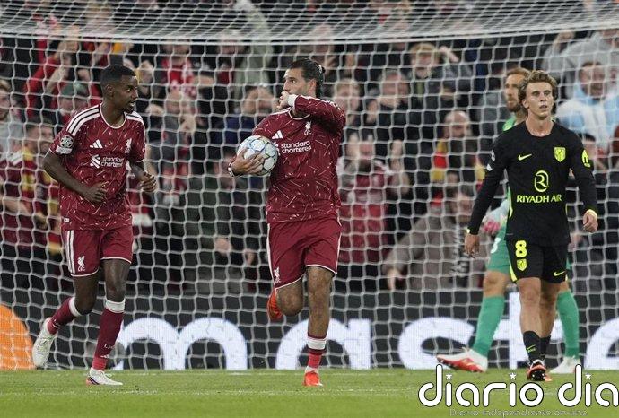 El Atlético vuelve a empezar la liguilla de la Champions League con derrota en Anfield