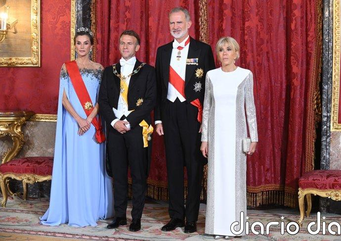 El atrevido detalle que escondía el vestido de gala de la Reina Letizia en la cena de Estado
