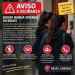 El Ayuntamiento de Boborás pide precaución a sus vecinos tras producirse un robo de joyas en una vivienda de Brues