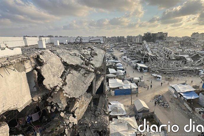 El colapso de un edificio con desplazados en Gaza deja al menos seis muertos, 14 heridos y decenas de desaparecidos