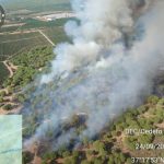 El Infoca da por controlado el tercer incendio registrado este mes en Cartaya (Huelva)