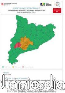 El Meteocat emite un aviso por tiempo violento en la comarca de Les Garrigues (Lleida)