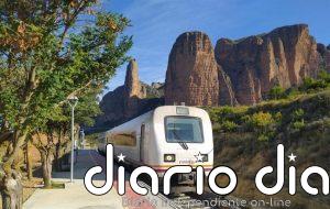 El Tren Geológico del Prepirineo invita a descubrir los Mallos de Riglos en otoño