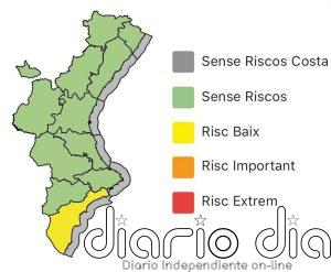 Emergencias establece el fin de alertas en Valencia y mantiene la amarilla por lluvias en el litoral sur de Alicante