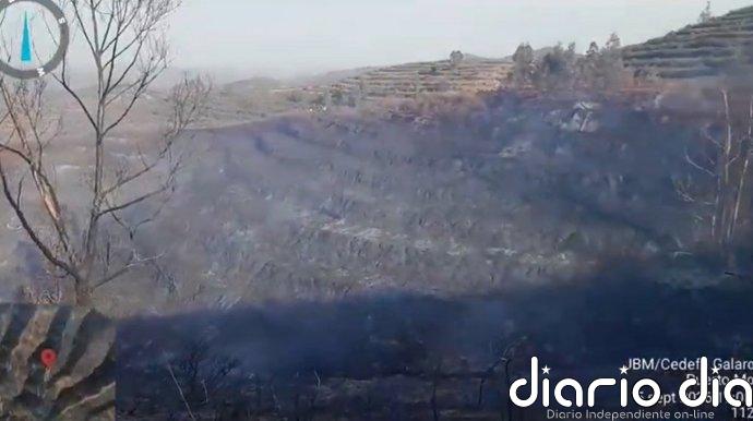 Estabilizado el incendio en el paraje Camino El Parralejo en Puerto Moral (Huelva)