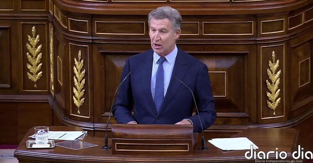 Feijóo: "Disuelva las cortes y entregue España a los españoles para que podamos decidir nuestro futuro"