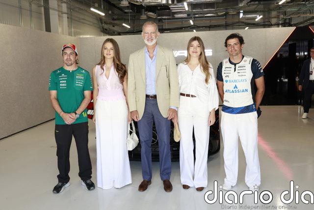 Felipe VI, la princesa Leonor y la infanta Sofía, protagonistas en el Gran Premio de España de Fórmula 1 en Madring