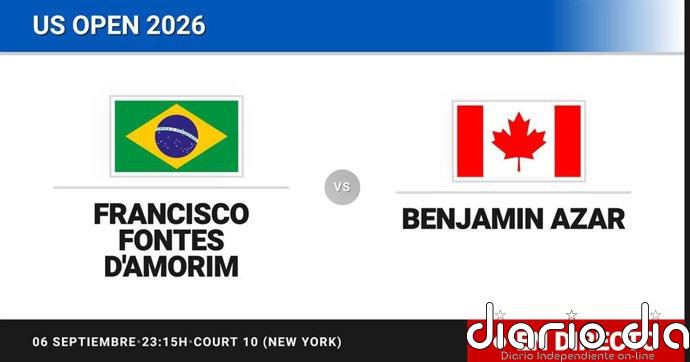 Francisco Fontes D'Amorim - Benjamin Azar, en directo hoy: sigue el partido de US Open Juniors, Boys