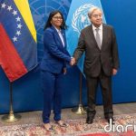 Guterres se reúne en Nueva York con Delcy Rodríguez para abordar el camino "hacia una democracia plena" en Venezuela